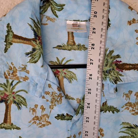 Men's Rima Hawaiian Shirt XL Tropical Palm Trees Short Sleeve Button Up - Picture 7 of 9